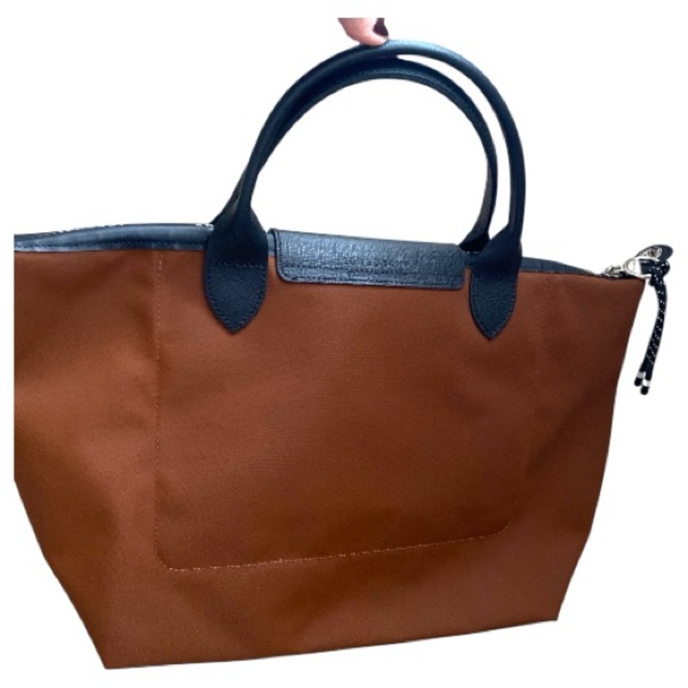 Longchamp Brown Tote with Black Trim - Picture 2 of 15